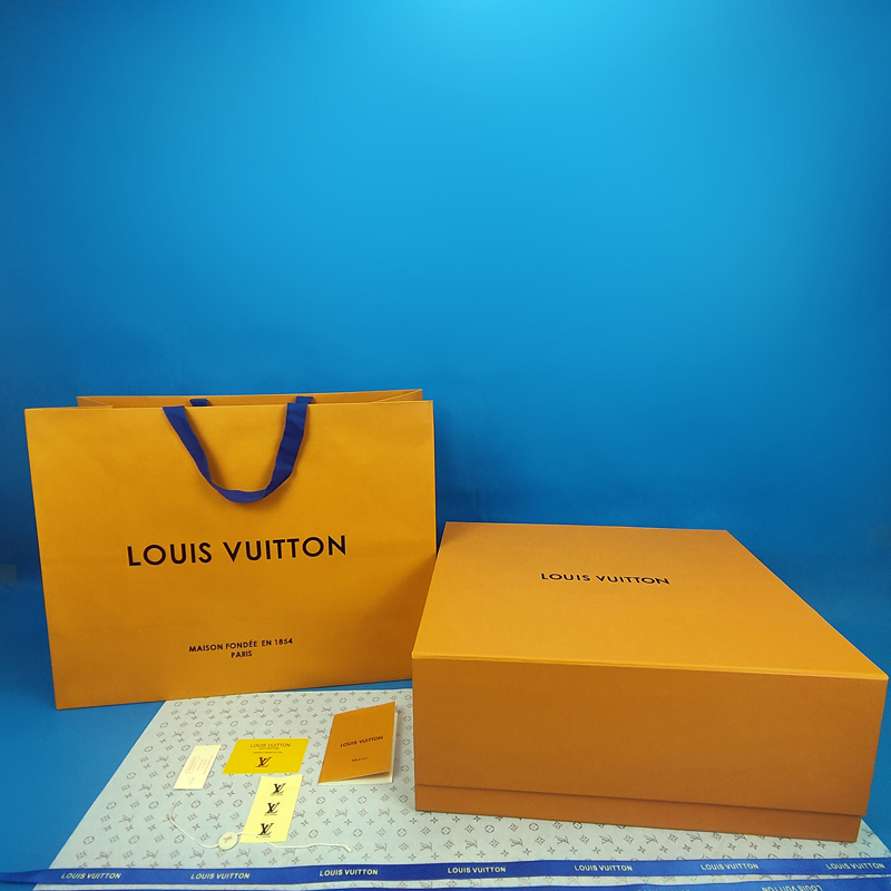 Large Folding Box + Bag + Ribbon + Sydney Paper Delivery Labeloriginal edition LV paper bag Gift bag portable Bag clothes scarf Box Bag money Jewelry box Dustproof bag packing box