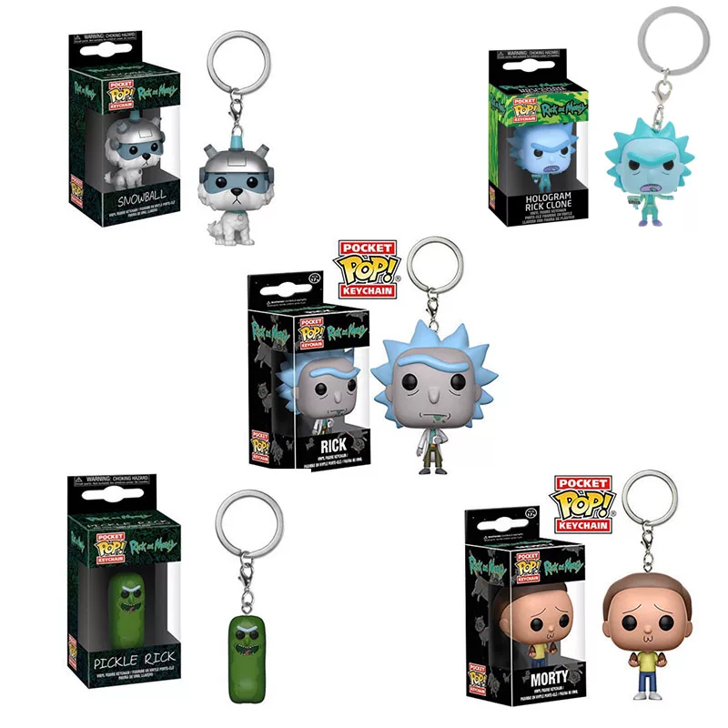 Подарочная фигурка FUNKO POP Рик и Рик и Морти Модель Модель Модель Паттап Застежка-ключ, вокруг Mogett
