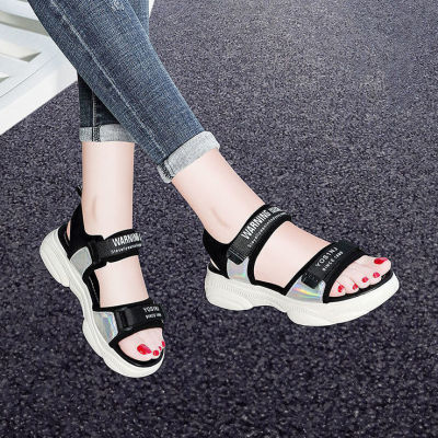 运动凉鞋女2021新款厚底夏季学生韩版坡跟仙女风沙滩鞋网红ins
