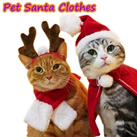 Christmas Cat Clothes Hoodie Small Dogs Cats Santa Costume