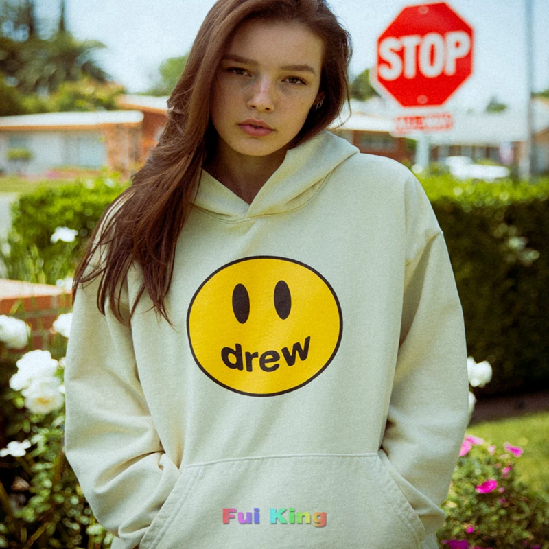 Худи с капюшоном Drew House Justinbieber Mascot Justin Bieber той же улыбкой лицевая футболка