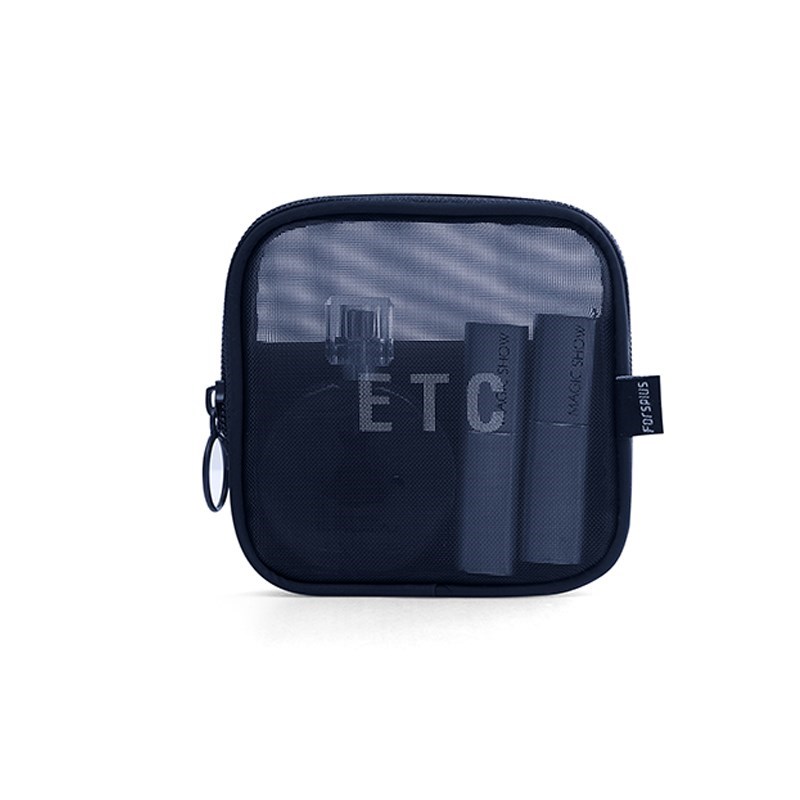 Blue & Tibetan Smallthe republic of korea new pattern Travelling bag trumpet Portable Storage bag With you Mini ma'am Cosmetic Bag transparent Netting Wash bag