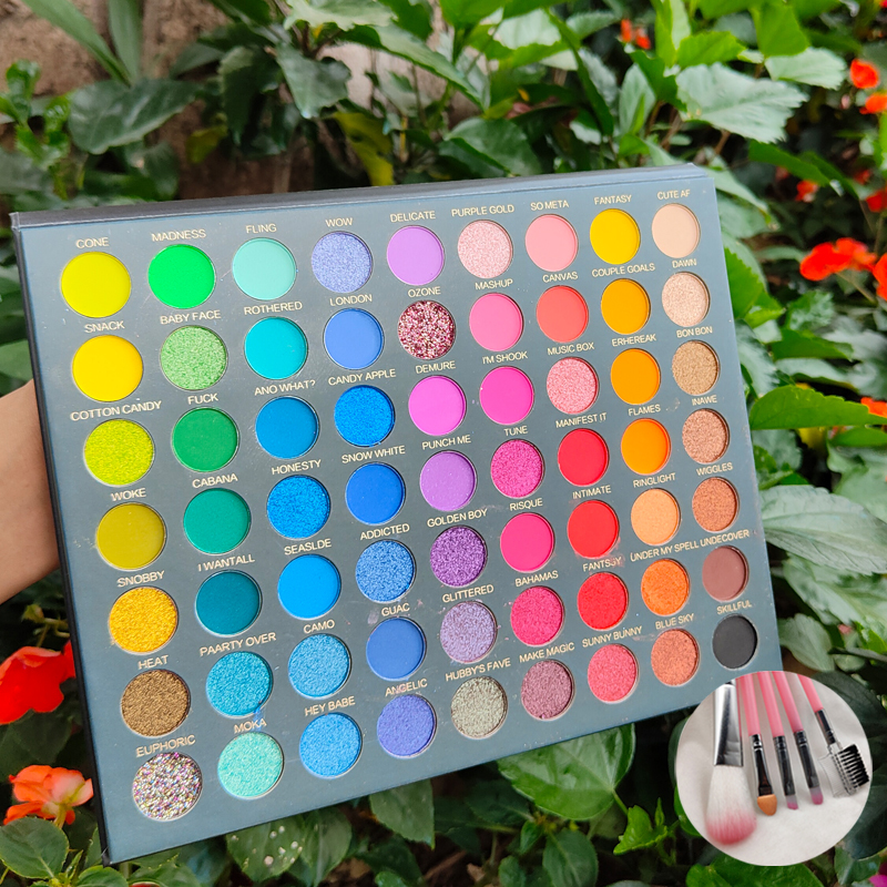 03 Stage Performance 63 Color Eye Shadow Disc.cos colour Eyeshadow Compact 63 colour children stage perform Makeup student dresser special-purpose Waterproof and sweat proof Make up tray
