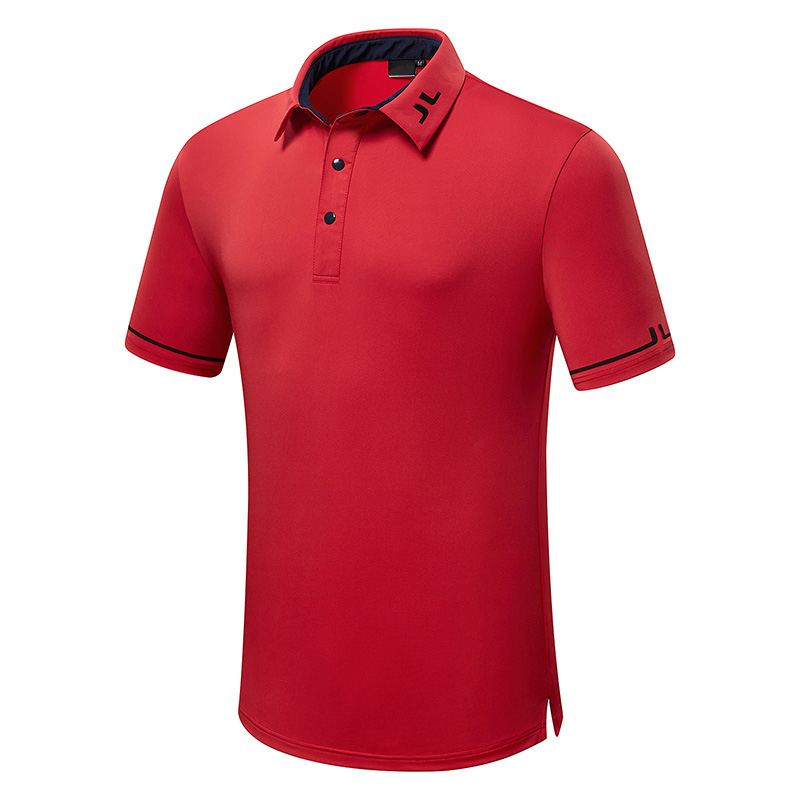 Red2020 summer new pattern golf clothing golf clothes men's wear Short sleeve ventilation Sweat wicking shirt Quick drying sports garment jacket