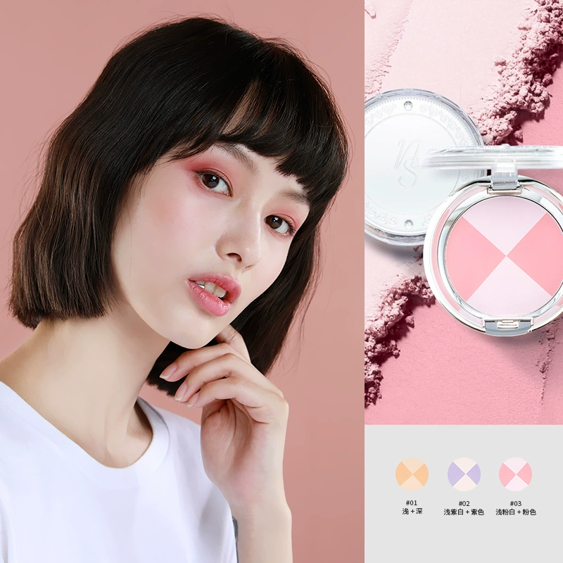 NUSCENTS Youxianzi Learn Chiffon Seamless Pressed Powder Oil Control Set Trang điểm Che khuyết điểm Trang điểm Phấn khô Phấn phủ Loose Powder Chính hãng - Bột nén