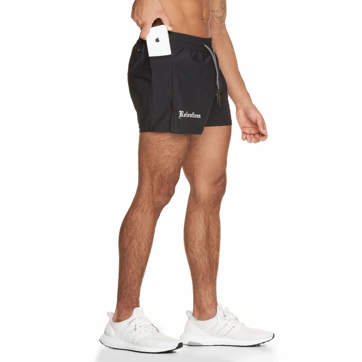 Black White Label2021 new pattern Quick drying Bodybuilding shorts male Mesh ventilation Basketball pants brother Squat train motion Three minutes of pants summer