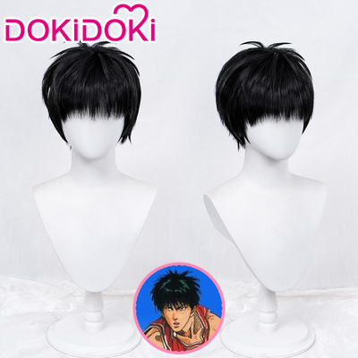 taobao agent DOKIDOKI Splamite Slam Dunk Master Rukawa Feng Cosplay wig Black short black hair top black hair