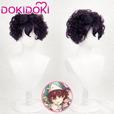 taobao agent DOKIDOKI Spot -top hat, magic workshop, agate cosplay wig black brown curly hair