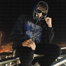 电竞夹克/外套 zip hoodie m en gothrhinestsoe