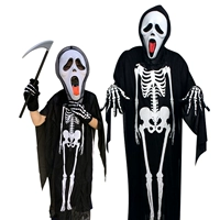 halloween2021 Halloween Quần Áo Dự Tiệc Trang Phục Hóa Trang Trẻ Em Đầm Đồng Hồ Người Lớn Cha Mẹ-Con Tối Đồng Hồ Ma Trang phục haloween makeup halloween dễ thương