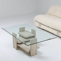 Современный минималистичный журнальный столик, прямоугольный диван, Италия