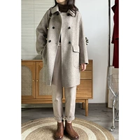 Двусторонний кашемир, двусторонное удерживающее тепло шерстяное пальто, куртка