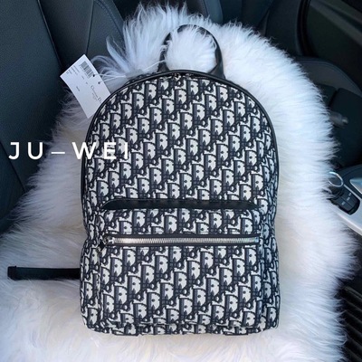 ZipperDior Feifei classic Old flower canvas knapsack fashion Embroidery D home Backpack a bag Versatile men and women high-capacity