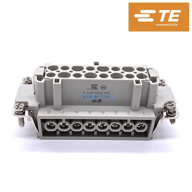 泰科TE重载连接器 HDCHE016F 16针母芯 16芯矩形航空插头淘宝网
