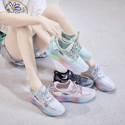 运动鞋女2021春夏新款飞织小雏菊椰子鞋网面透气跑步休闲韩版百搭