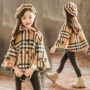 Quần áo trẻ em nữ len ngoại quốc mùa thu đông 2018 mới cho bé gái lớn mùa đông Phiên bản Hàn Quốc của áo len áo khoác nhung bé gái