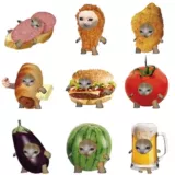 Друзья счастливого кота в Интернете, банан, корм для кошек, наклейки для кошек-призраков, кошек, котят, 69 штук