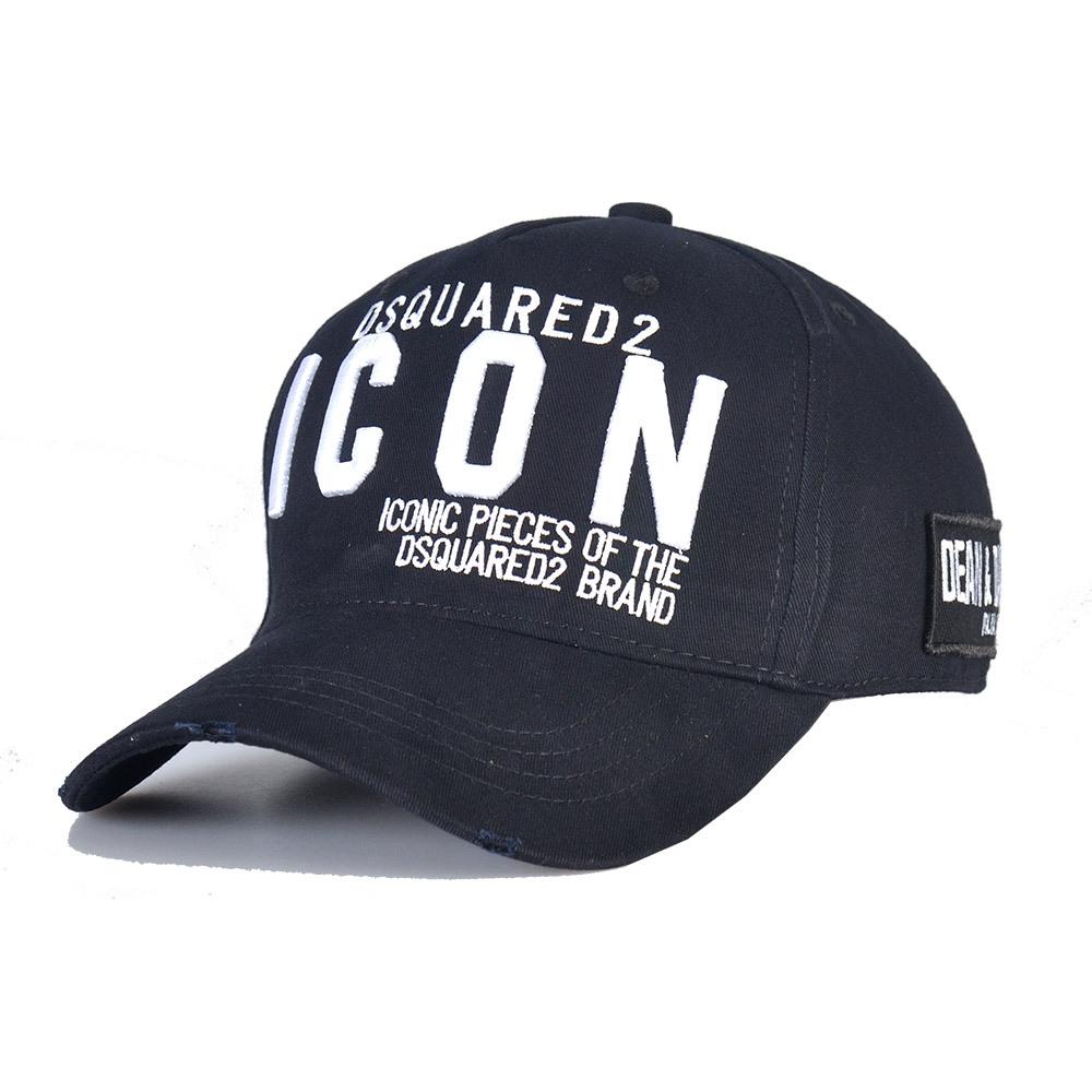 D199 Black White LabelBaseball peaked cap male summer tide fashion spring Gaoding Korean version truck Versatile 2021 dsq Wide eaves