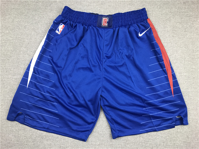 Clipper Blue Pants21 years basket net Clippers Thunder Miami Heat Tripartite joint name New season City Edition Award Edition Embroidery Basketball pants shorts