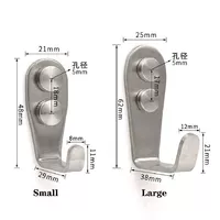1Pcs Thicken Single Hook Stainless Steel Clothes Hook
