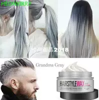 Silver Grey Hair Color Dynamic Modelling of Wax Hair Dye Mud