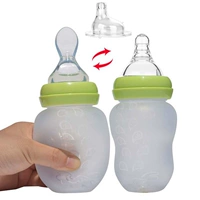 ML Baby Bottles and Feeding Spoon Silicone Baby Feeding Cup