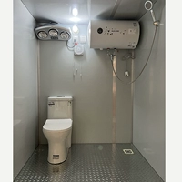 Хорошая открытая простая мобильная туалетная туалетная ванная комната для ванной комнаты сельский душ на открытом воздухе дома для душа туалет туалет туалет