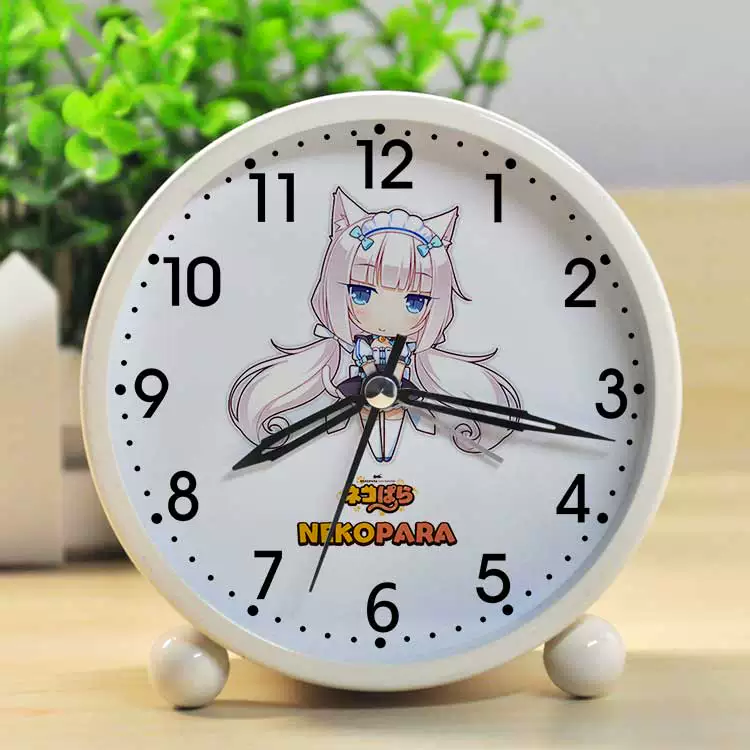 Будильник NEKOPARA аниме, светящийся бесшумный настольный будильник с мультяшным рисунком