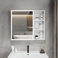 Tủ gương phòng tắm thông minh bằng nhôm có đèn tủ gương trang điểm treo tường chống hơi nước