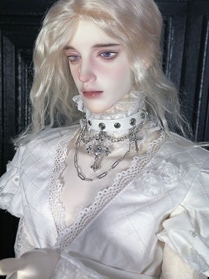 taobao agent [Monthly Xiangxiang 13] [Trafficking] BJD lace belt collar white group three -point four -point baby accessories