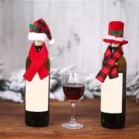 2Pcs/Set Unique Wine Bottle Scarf Hat Xmas Gift Bottle