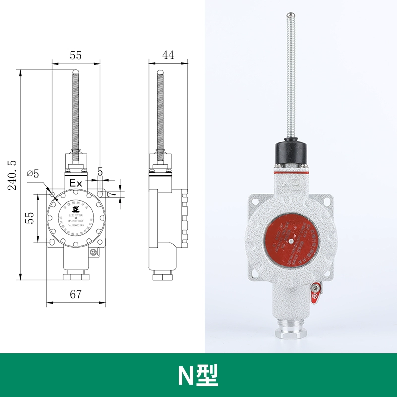 Công tắc hành trình chống cháy nổ Schneider Electric loại B DLXK LX5-15B/5d pít tông bàn đạp đôi lx5- công tắc hành trình loại nhỏ công tắc hành trình loại nhỏ Công tắc hành trình