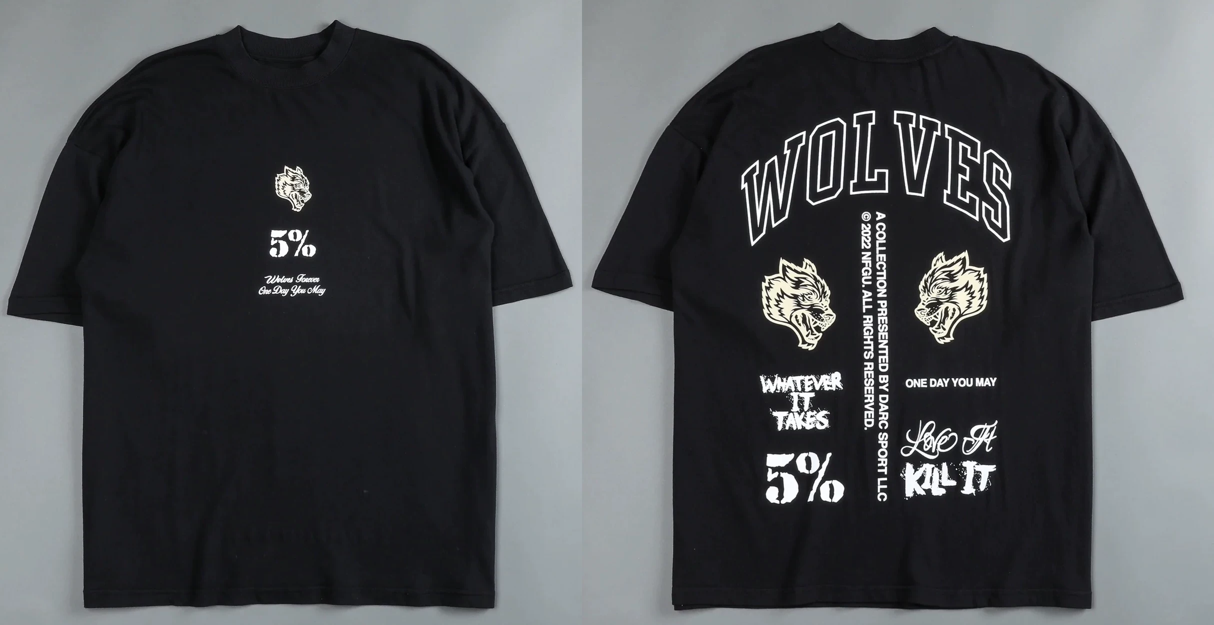 [Darc Wolf Спорт футболки Oversized графика DTG печать техника]