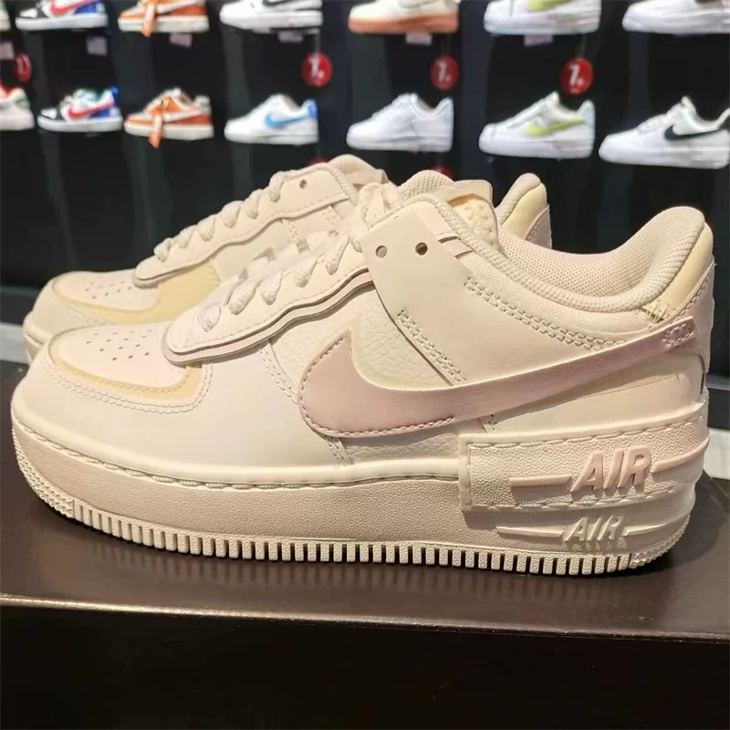 Nike Nike Women's Shoes Air Force1 Low Shadow Air Force No. 1 Macaron рисовый фиолетовый AF1