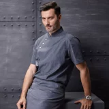 Tesmei Hotel Chef Chef Work Server Мужской отель Chef Service Long -Sleeved Custom Chef Clear Clear High -End High -End Женщина для общественного питания