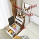 Tất cả gỗ nguyên khối phòng ngủ căn hộ nhỏ lưới bàn trang điểm màu đỏ tủ đầu giường tích hợp bàn trang điểm bàn trang điểm lật mini đơn giản kệ phòng khách