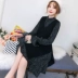 Phụ nữ mang thai mùa thu mẫu thời trang 2018 phiên bản Hàn Quốc mới của phần dài của bà bầu mặc áo hai dây mùa thu đầm bầu đẹp hàng hiệu Áo thai sản