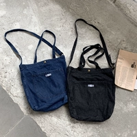 Джинсовая брендовая сумка на одно плечо, шоппер, в корейском стиле