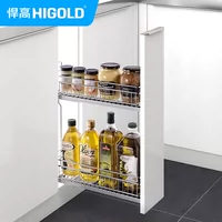Higold High приправа для приправы корзина кухонная шкаф для корзины приправа приправляющая орбита узкая бутылка для корзины Anti -Crust Anty -Crust