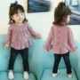 Bé áo sơ mi nữ 1-3 tuổi dài tay áo bé Hàn Quốc phiên bản của Công Chúa 0 cô gái áo sơ mi 5 mùa xuân và mùa thu 2018 new 2 thời trang 4 đồ cho bé gái