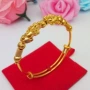 Đồng xu châu Âu mới Trang sức theo phong cách dân tộc Vintage Vòng đeo tay nữ mô phỏng Sand Gold Bracelet Điều chỉnh mạ vàng Vòng đeo tay vòng gỗ trầm hương