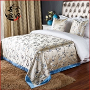 Jacquard khăn đuôi giường châu Âu sang trọng nhà hiện đại tối giản Bắc Âu Mỹ phong cách Trung Quốc phòng ngủ giường ngủ cờ giường