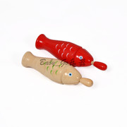 Orff âm nhạc giảng dạy viện trợ màu đỏ cá bằng gỗ trống bộ gõ cụ hình con bọ cạp con cha mẹ và con đồ chơi