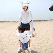 Cha mẹ và con trẻ em kem chống nắng quần áo thoáng khí bãi biển mùa hè 2018 mới chống uv đi xe đạp khăn choàng bé áo