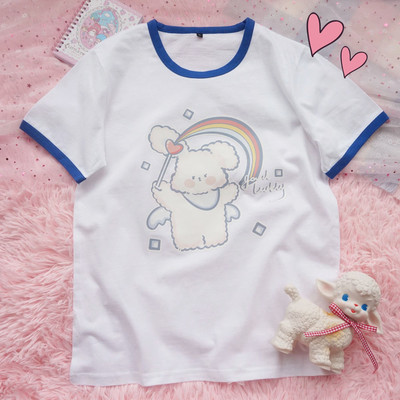 taobao agent Japanese cute fresh T-shirt, with little bears, with short sleeve