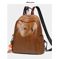 Рюкзак, сумка через плечо, универсальный вместительный и большой кожаный ранец для путешествий, коллекция 2023, в корейском стиле, из натуральной кожи