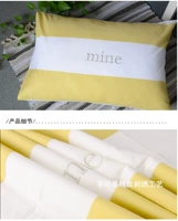 [Thêu] xuất khẩu Nam Phi cotton áo bông hiện đại nhỏ gọn gió sọc thư pillowcase gối đơn gối cao su non kymdan