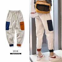 Thu đông 2018 phiên bản Hàn Quốc mới của dụng cụ màu sắc quần âu nam xu hướng thời trang teen hoang dã quần đùi nam