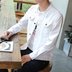 Hồng Kông phong cách đẹp trai denim áo khoác sinh viên Hàn Quốc mùa xuân ulzzang lỏng vài áo khoác xu hướng trai áo sơ mi Áo khoác