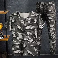 Эластичная камуфляжная футболка, штаны